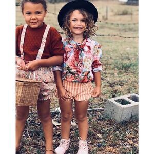 Lacey Lane girls 4t toddler bottoms pull on creamsicle vintage pink bloomer shor